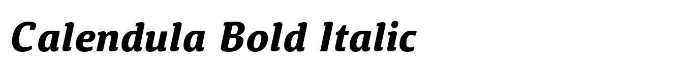 Calendula Bold Italic
